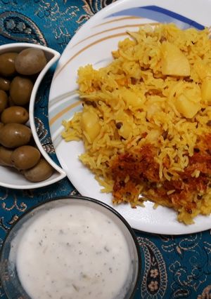 عکسی از دستور دمپخت سیب زمینی و عدس🍁🍁🍂