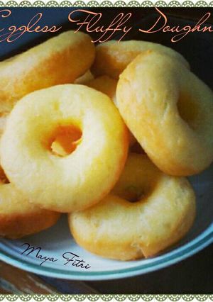 Foto resep Eggless Fluffy Donut (Donat tanpa telur, tanpa ulen, empuk)