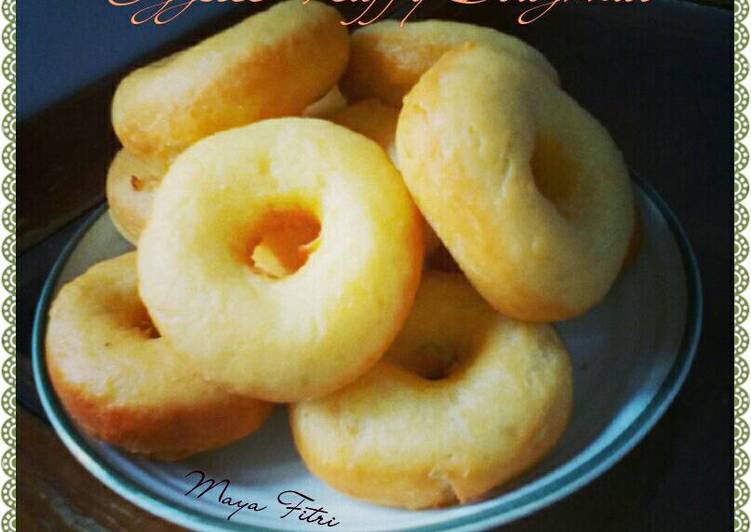 Eggless Fluffy Donut (Donat tanpa telur, tanpa ulen, empuk)