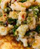 ไข่เจียวกุ้งพริกขี้หนู (Stir-fried Shrimp with Bird’s Eye Chili Omelette)