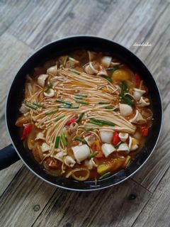Foto resep Cumi Enoki Asam Manis
