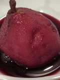 Pears in Beaujolaise Wine