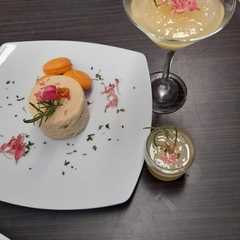 Una foto de Sorbet de vino blanco