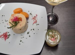 Una foto de Sorbet de vino blanco