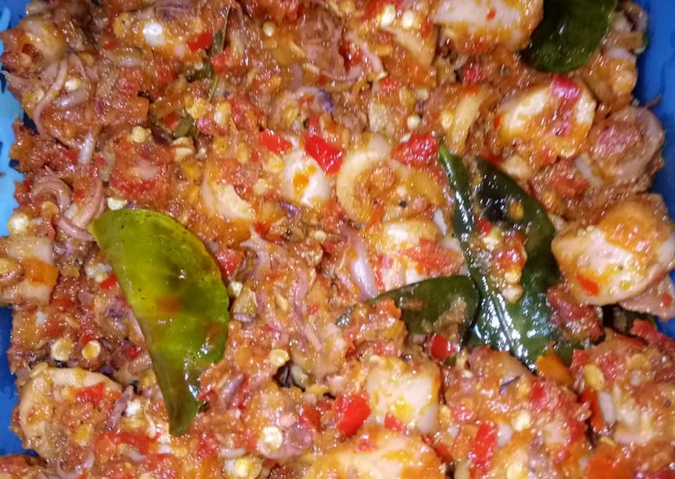 Sambal Cumi Asin Pedas