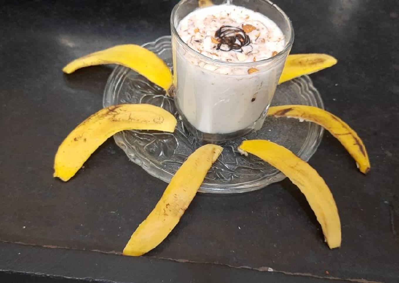 Banana almond chocolate smoothie
