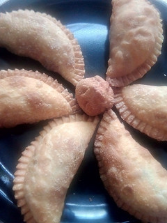 A picture of Coconut Jaggery Gujiya.