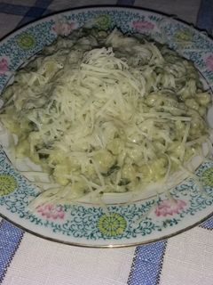 Sajtos - Spenótos nokedli recept fotója