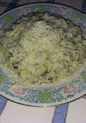 Sajtos - Spenótos nokedli recept fotója