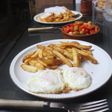 Huevos fritos con patatas