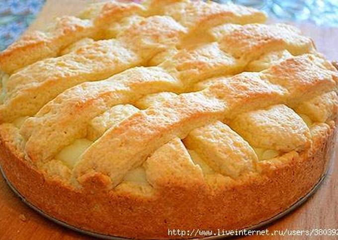 Яблочный пирог с кремом-суфле