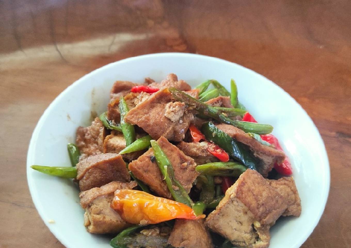 Tumis Buncis Tahu Coklat