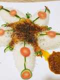 Moong dal With boiled wite Rice and Shan Achar