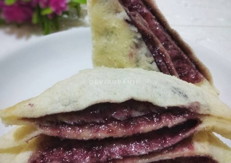 Roti Tawar Kukus Blueberry