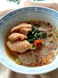 Bún Bò Giò Heo (Vietnamese Beef and Pork Hock Noodle Soup)