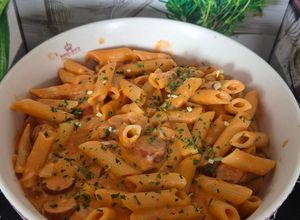 Une photo de One pot pasta Knacki au Cookeo infinity