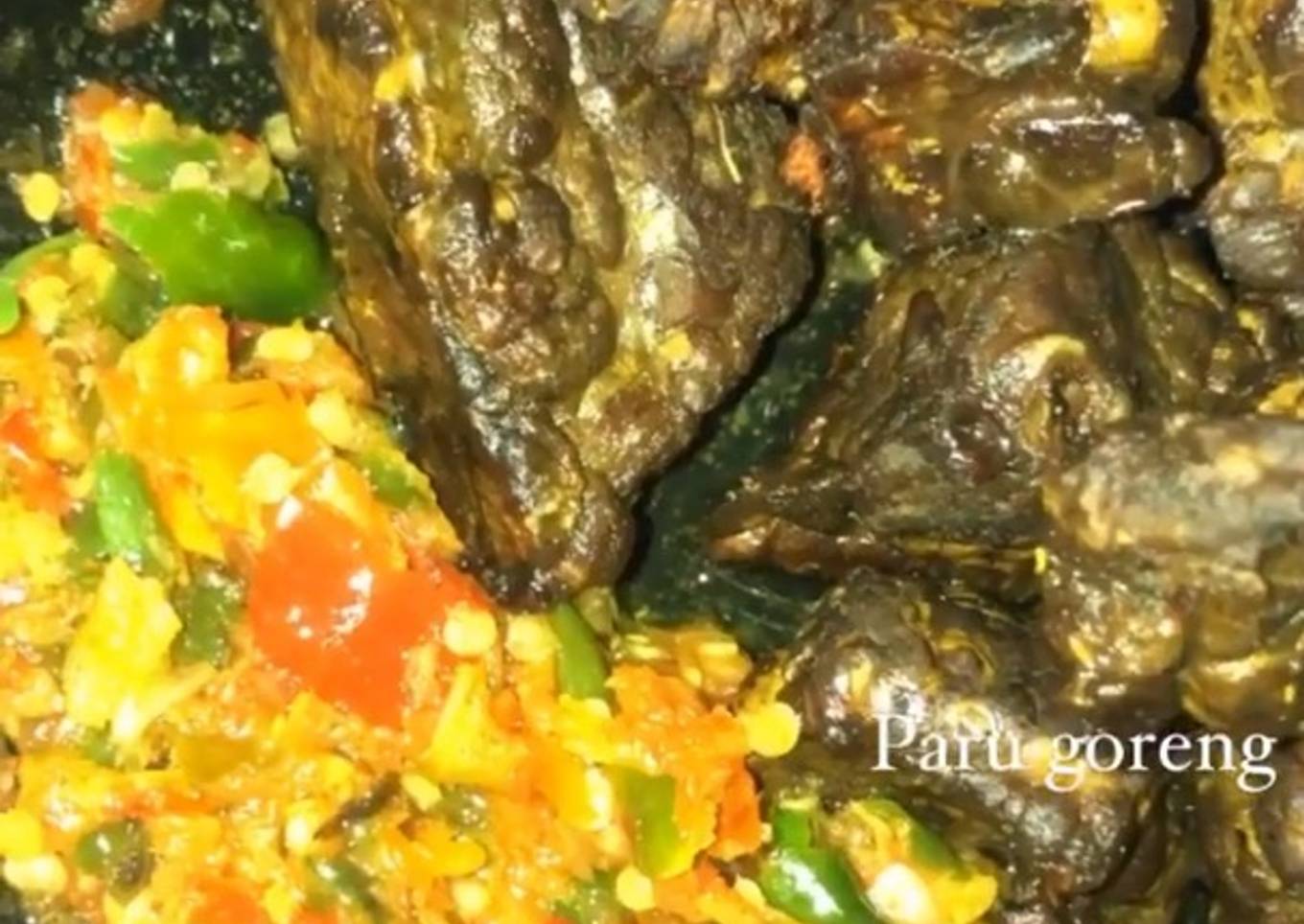 Paru goreng sambal korek