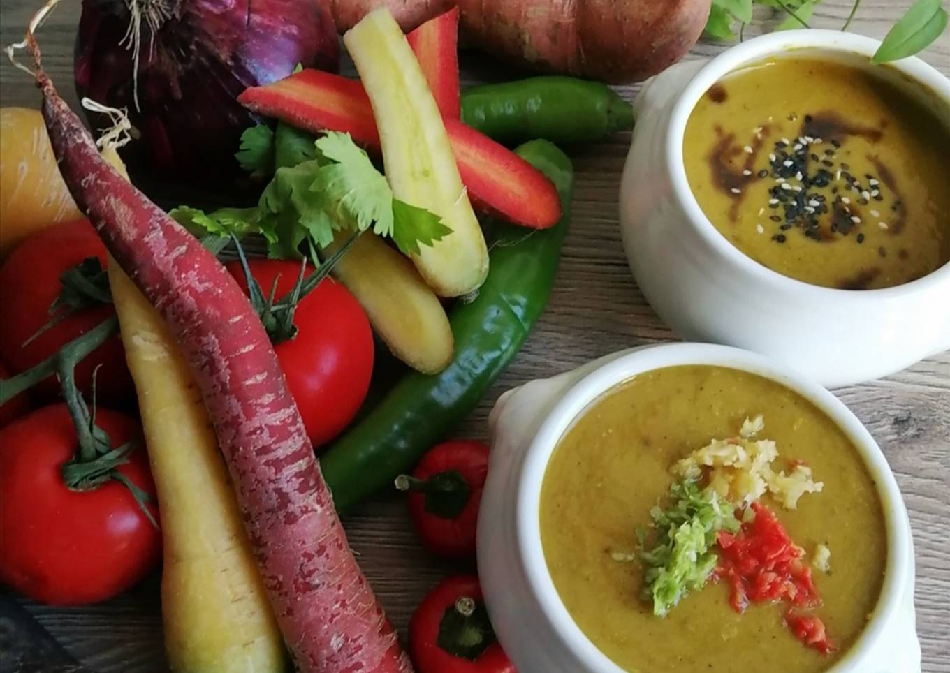 Velouté de légumes anciens🥕🌶️🍅