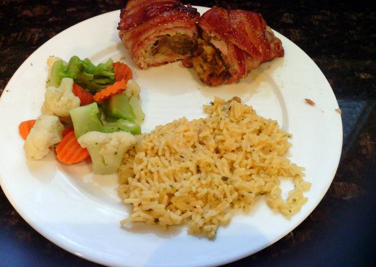 Recipe of Award-winning Bacon wrapped stuffed pork chops