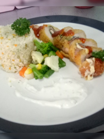 Resep Chicken Roll with.Butter Rice yang Lezat Sekali