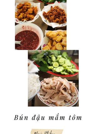 Hình của món Bún đậu mắm tôm dã chiến.
