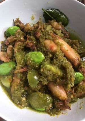 Foto resep Cumi pete cabai ijo