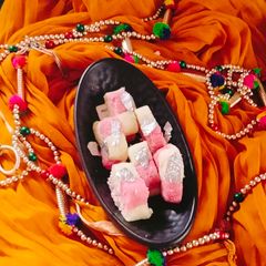 A picture of Double layer coconut Burfi.