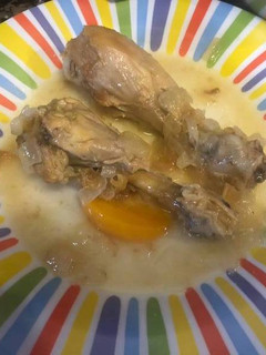 Una foto de Pollo con melocotón