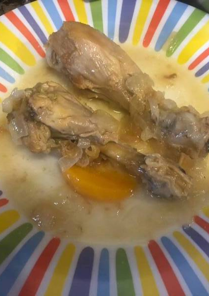 Una foto de Pollo con melocotón