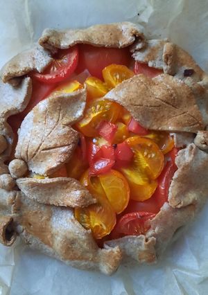 Teljes kiőrlésű paradicsomos - ricottás galette recept fotója