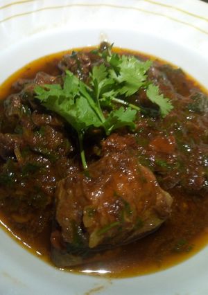 A picture of Red meat stew.