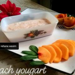 A picture of Peach yoghurt 🍑🍑.