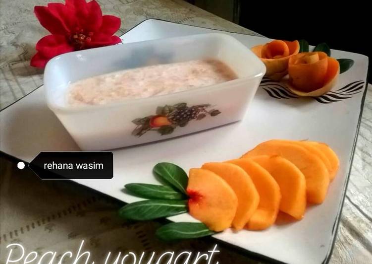 Step-by-Step Guide to Prepare Ultimate Peach yoghurt 🍑🍑