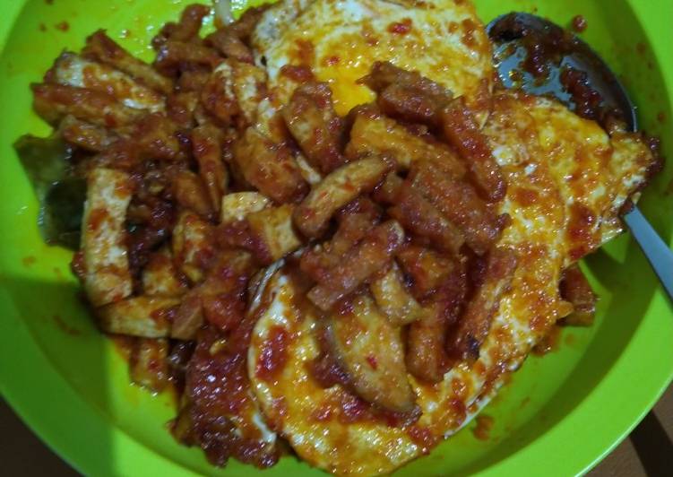 Balado tahu telor ceplok