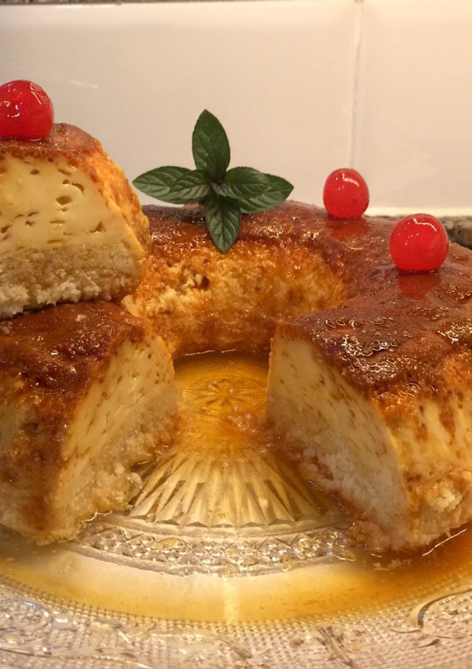 Una foto de Pudín de coco sin horno