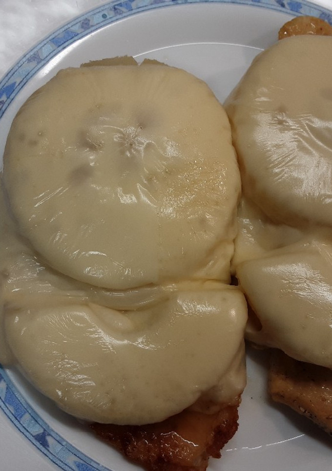 Una foto de Pechuga de pollo con piña