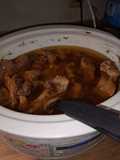 Homemade crockpot beef stock