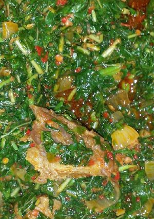 A picture of Spinach stew.