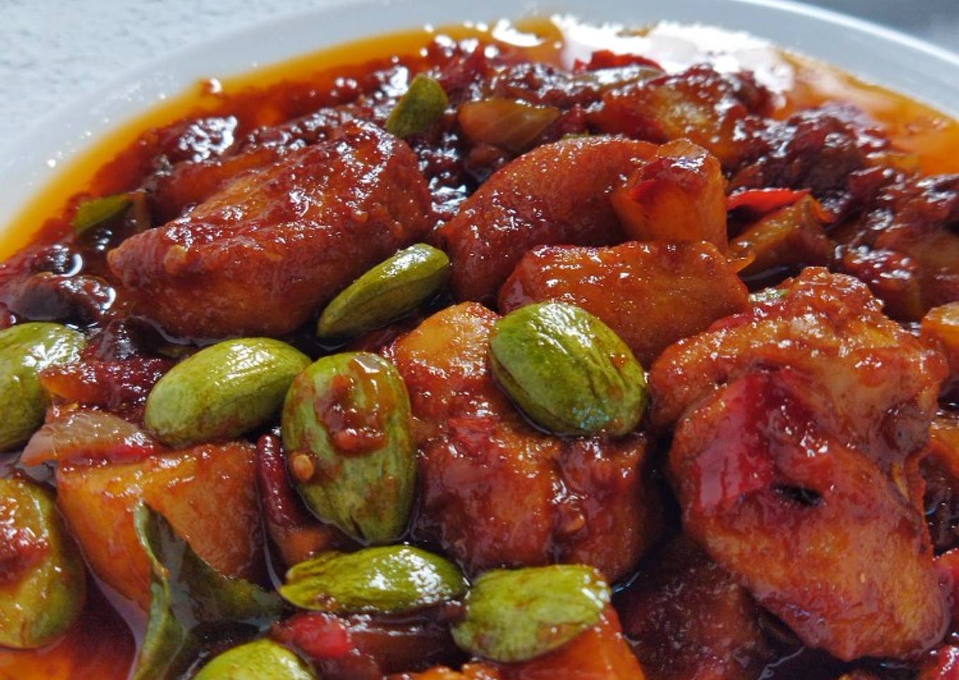 Ayam tauco pedas manis pete