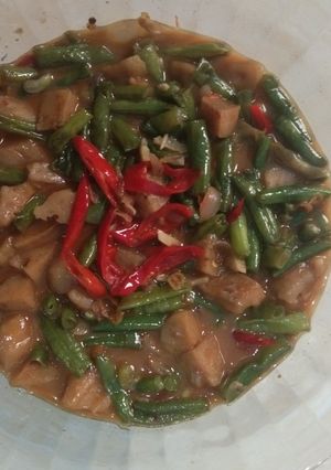 Foto resep Tumis baso kacang panjang