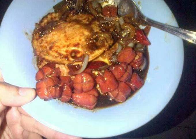 Ceplok telur sosis kecap