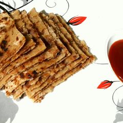 A picture of Soya keema paratha.