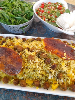 عکسی از دستور پلو کلم شیرازی