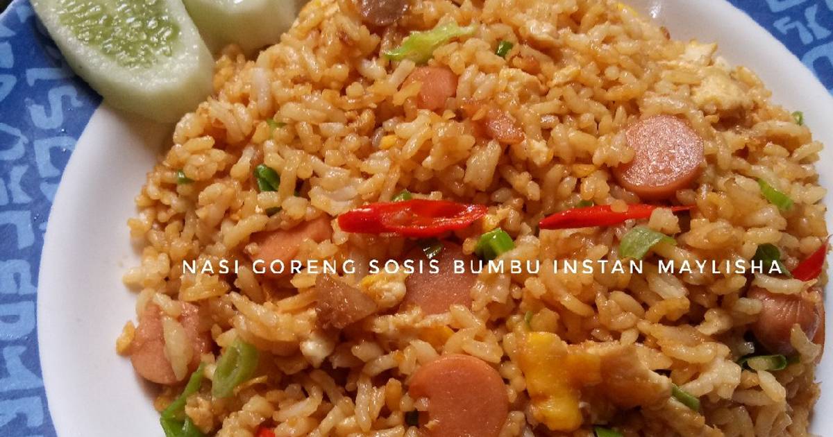 Resep Nasi Goreng Sosis Bumbu Instan Oleh Maylisha Cookpad