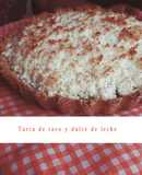 Tarta de coco dulce de leche y nuez
