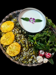 عکسی از دستور 🍀باقالی پلو با نخود فرنگی🍀