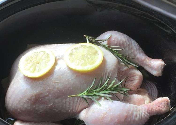 Easiest Way to Make Homemade Slow Cooker Roast Chicken