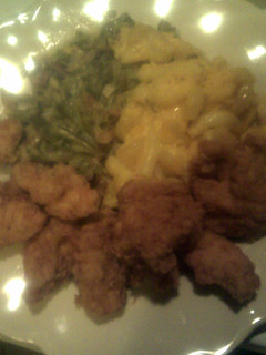 A picture of battered chicken strips.