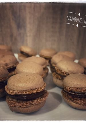 Une photo de Macarons au chocolat