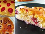 Κέικ με ελαιόλαδο, γιαούρτι και φρέσκες φράουλες (χωρίς μίξερ)